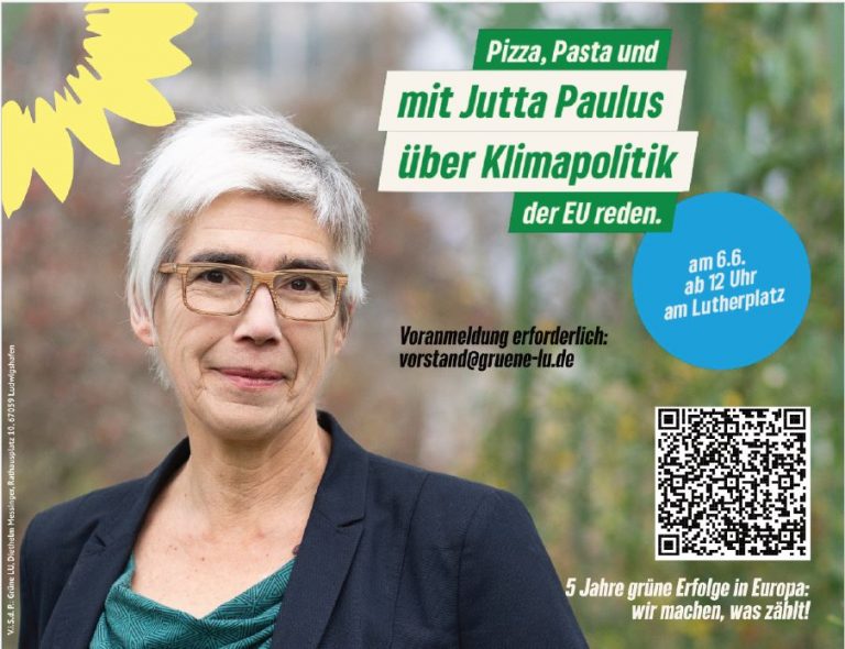 Pizza, Pasta und mit Jutta Paulus über den Klimaschutz der EU reden